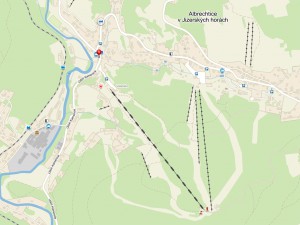 Rozluštění: mapa Albrechtic v Jizerských horách