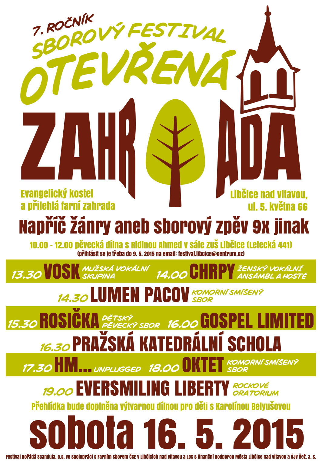 7. ročník festivalu sborového zpěvu "Otevřená zahrada" 2015
