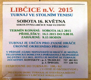 Turnaj ve stolním tenisu pro zvané hráče @ Sokolovna | Libčice nad Vltavou | Středočeský kraj | Česká republika