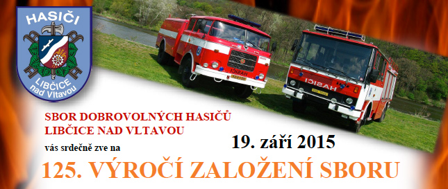 Hasiči - 125 let - pozvánka