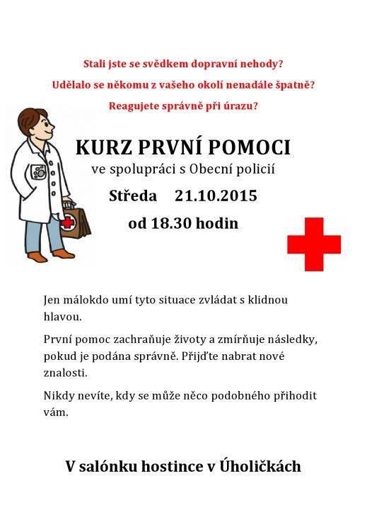 Kurz první pomoci @ hostinec v Úholičkách | Úholičky | Středočeský kraj | Česká republika