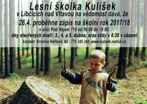 Zápis do lesní školky Kulíšek @ Zázemí Kulíšku