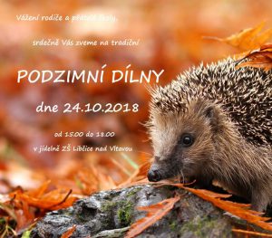 Podzimní dílny @ ZŠ Libčice | Libčice nad Vltavou | Středočeský kraj | Česká republika