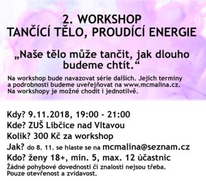 2. workshop: tančící tělo, proudící energie @ ZUŠ Libčice | Libčice nad Vltavou | Česko