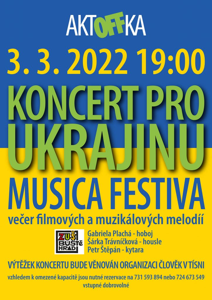 Koncert na podporu Ukrajiny v Buštěhradě
