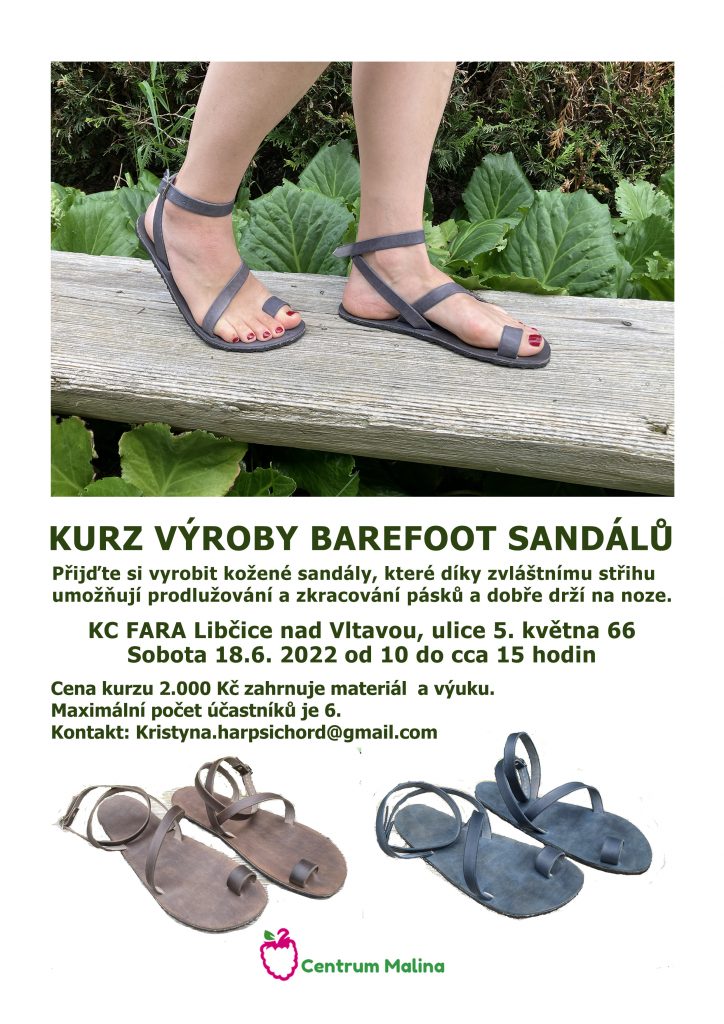 Centrum Malina: Workshop výroby barefoot sandálů @ KC Fara