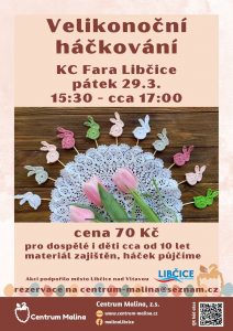 Workshop háčkování velikonočních zajíčkových zápichů @ KC Fara Libčice 