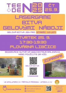 TeenDen - lasergame a gelová bitva @ plovárna Libčice